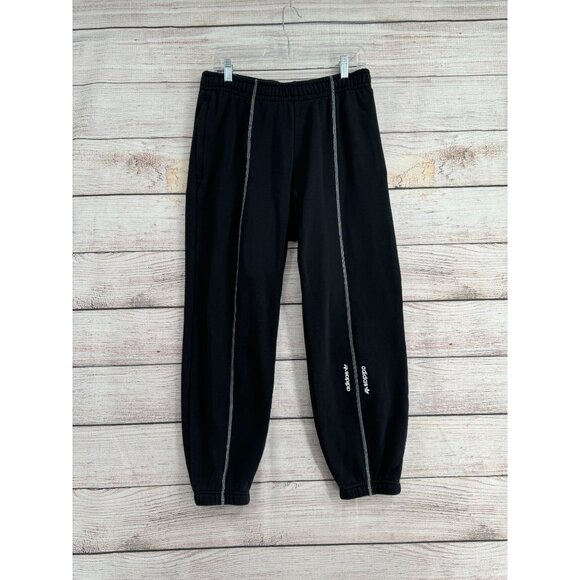 Adidas Originals R.Y.V. Sweat Pants Men's Size Large Black Contrast Seam‎ - Picture 1 of 9